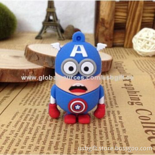 USB Drive, 8GB, PVC Material, Customized Cartoon Shape, Promotional Gift